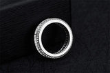 Allergy Tibetan Silver Zircon Crystal Ring Couple Wedding Band Women Ring