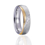 His & Hers Wedding Rings Set Silver Straw Matte Couple Ring Women