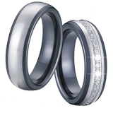 Cubic Zirconia Anniversary Couple Rings Men Women Wedding Band