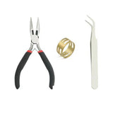 Alloy Jewelry Repair Tool Set Jump Rings Earring Hooks Pliers Tweezers