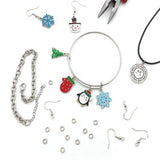 Alloy Jewelry Repair Tool Set Jump Rings Earring Hooks Pliers Tweezers