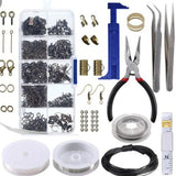 Alloy Accessories Jewelry Findings Set Copper Wire Jump Rings Earring Hook Kit
