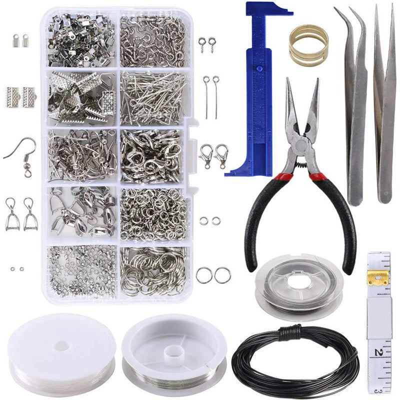 Alloy Accessories Jewelry Findings Set Copper Wire Jump Rings Earring Hook Kit