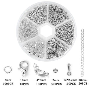 Alloy Jewelry Findings Set Lobster Clasp Jump Rings DIY Jewelry Kit