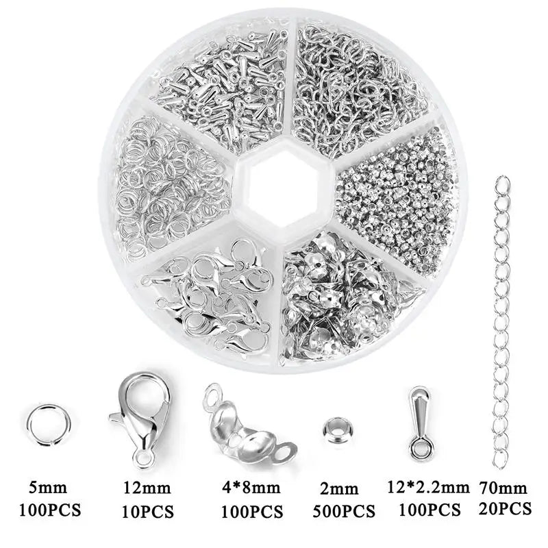 Alloy Jewelry Findings Set Lobster Clasp Jump Rings DIY Jewelry Kit