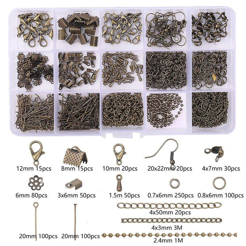 Alloy Jewelry Findings Set with Tools