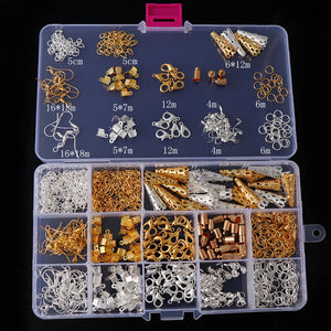 Alloy Jewelry Findings Set Earrings Hook Clasp Rings