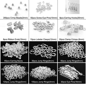 Alloy Jewelry Making Kit Accessories Set Lobster Clasp Earring Hook DIY Findings