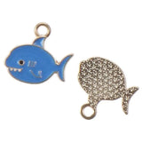 Alloy Animal Enamel Charms Elephant Pendant for Bracelets