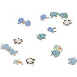 Alloy Animal Enamel Charms Elephant Pendant for Bracelets
