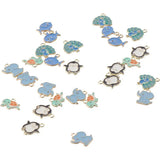 Alloy Animal Enamel Charms Elephant Pendant for Bracelets