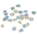 Alloy Animal Enamel Charms Elephant Pendant for Bracelets