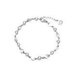 Heart Bracelet Zircon Bangle Metal Women Bangles