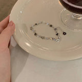 Heart Bracelet Zircon Bangle Metal Women Bangles
