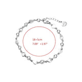 Heart Bracelet Zircon Bangle Metal Women Bangles