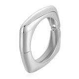 Metal Charm Geometry Statement Cuff Bangles Jewelry