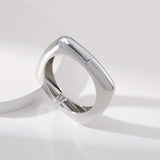 Metal Charm Geometry Statement Cuff Bangles Jewelry