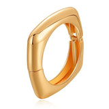 Metal Charm Geometry Statement Cuff Bangles Jewelry