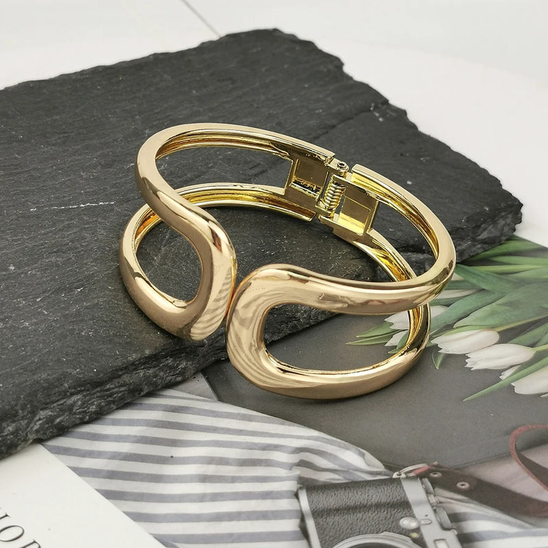 Alloy Geometric Cuff Bracelet for Women