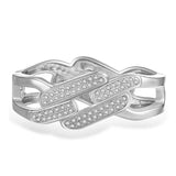 Metal Crystal Bangle Big Cuff Bracelet Irregular Punk Jewelry
