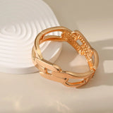 Metal Crystal Bangle Big Cuff Bracelet Irregular Punk Jewelry