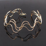 Alloy Wave Shape Choker Necklace for Women