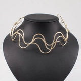 Alloy Wave Shape Choker Necklace for Women