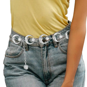 Alloy Body Chain Belly Chain Women Moon Star Dress Chain Retro Street Metal