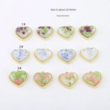 Colorful Heart Pendant DIY Ornament 6pcs