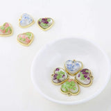 Colorful Heart Pendant DIY Ornament 6pcs