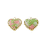 Colorful Heart Pendant DIY Ornament 6pcs