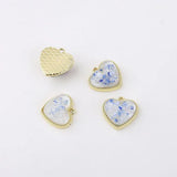 Colorful Heart Pendant DIY Ornament 6pcs