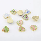 Colorful Heart Pendant DIY Ornament 6pcs