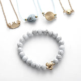 Alloy Bracelet Set Crab Heart Turquoise Bracelet Five Piece Set Earrings