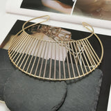 Chunky Turques Geometric Chokers Necklaces For Women