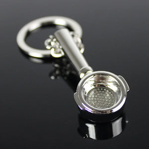 Alloy Coffee Portafilter Pendant Keychain Charm Coffee Series Keyring Decoration