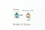 Alloy Colorful Crystal Water Drop Charms 12pcs 23*15MM DIY Accessories