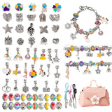 Alloy DIY Jewelry Accessories Set Handbag Bracelet Necklace Beads Box Kit