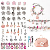 Alloy DIY Jewelry Accessories Set Handbag Bracelet Necklace Beads Box Kit