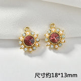 Alloy Diamond Pearl Heart Oval Pendant DIY Jewelry Kit