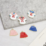 Alloy Drip Oil School Uniform Skirt Pendant Charms Material