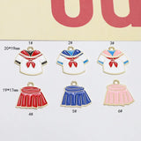 Alloy Drip Oil School Uniform Skirt Pendant Charms Material