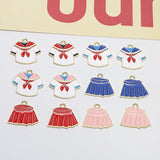 Alloy Drip Oil School Uniform Skirt Pendant Charms Material