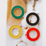 Alloy Dripping Oil DIY Jewelry Earring Accessories