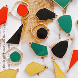 Alloy Dripping Oil Pendant Necklace Charms DIY Material