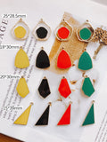 Alloy Dripping Oil Pendant Necklace Charms DIY Material