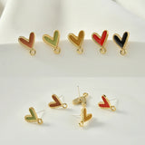 Silver Needle Ear Stud Earrings DIY Ornament 6pcs