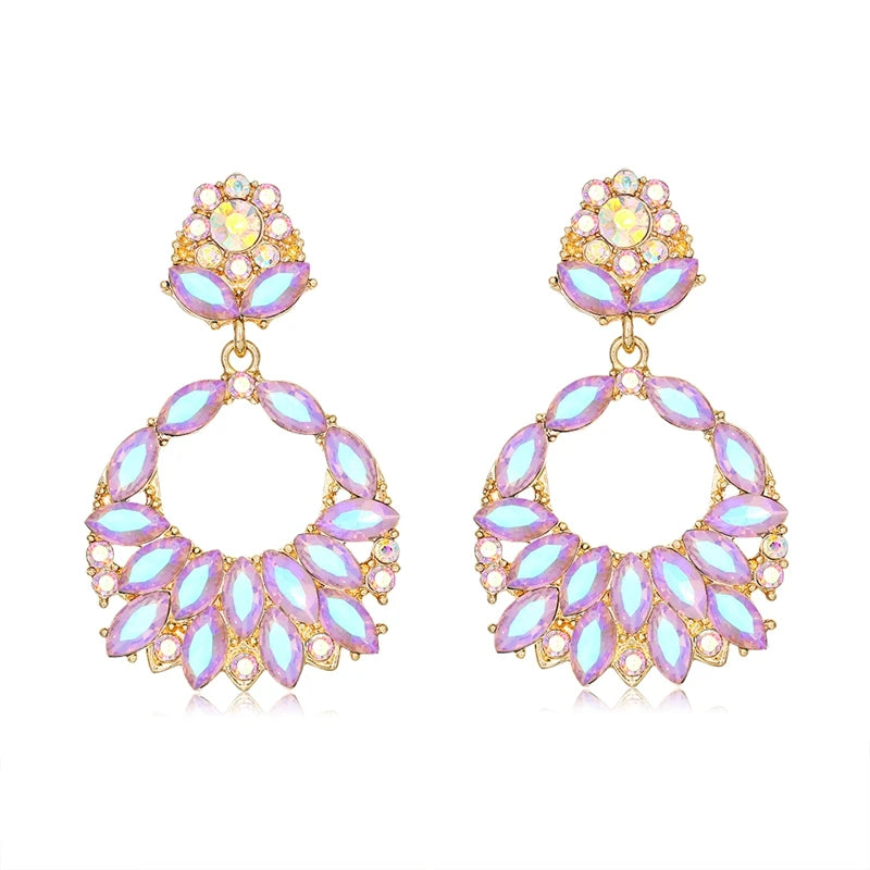 Retro Alloy Earrings for Women Hyperbole Wedding Jewelry