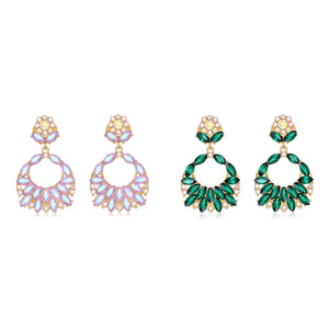 Retro Alloy Earrings for Women Hyperbole Wedding Jewelry