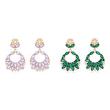 Retro Alloy Earrings for Women Hyperbole Wedding Jewelry